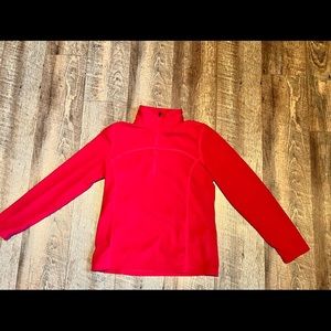 Tek Gear Women’s Pullover Quarter 1/4 Zip Red Size M 100% Polyester Soft Warm
